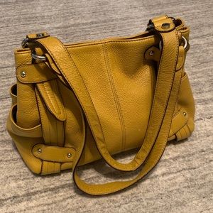 TIGNANELLO Mustard Yellow Leather Bag